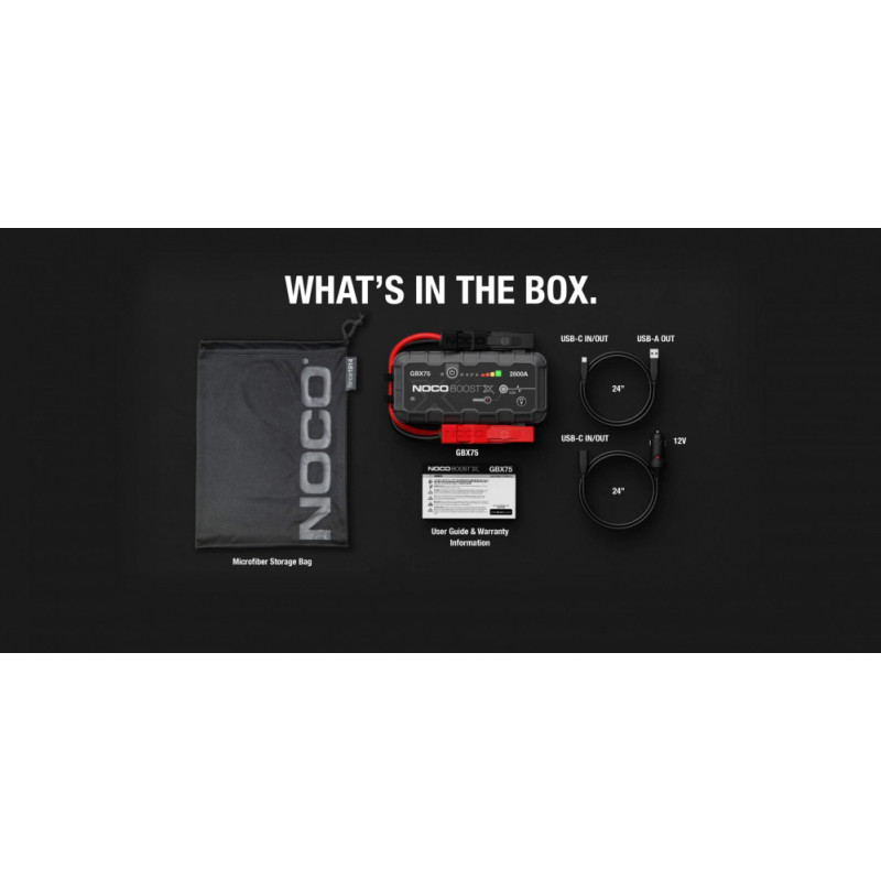 Auto akumulatora starteris, būsteris NOCO GENIUS BOOST X GBX75 2500A