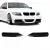 BMW e90 / e91 (05-08) M-pack priekšējā bampera uzlikas, melnas glancētas
