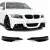 BMW e90 / e91 LCI (08-11) M-pack priekšējā bampera uzlikas, melnas glancētas