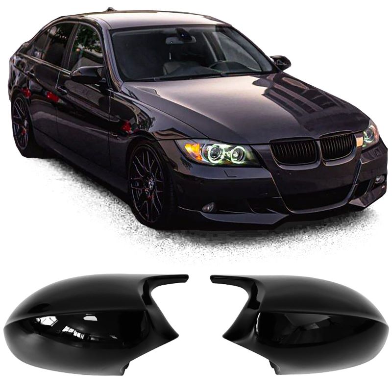 BMW e81 (07-12), e82 (07-11), e87 (04-07), e88 (08-11), e90 (05-08), e91 (05-08), e92 (06-10), e93 (06-10) M spoguļu uzlikas, glancēti melnas 4