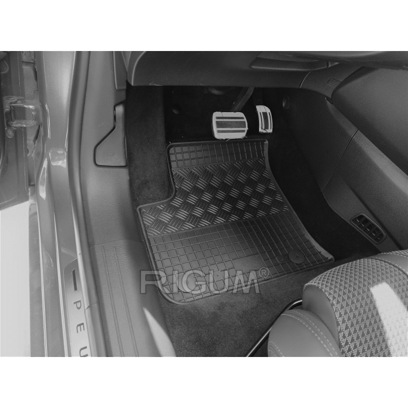 Gumijas auto paklāji OPEL MOKKA-e (2021-...) RIGUM, melni