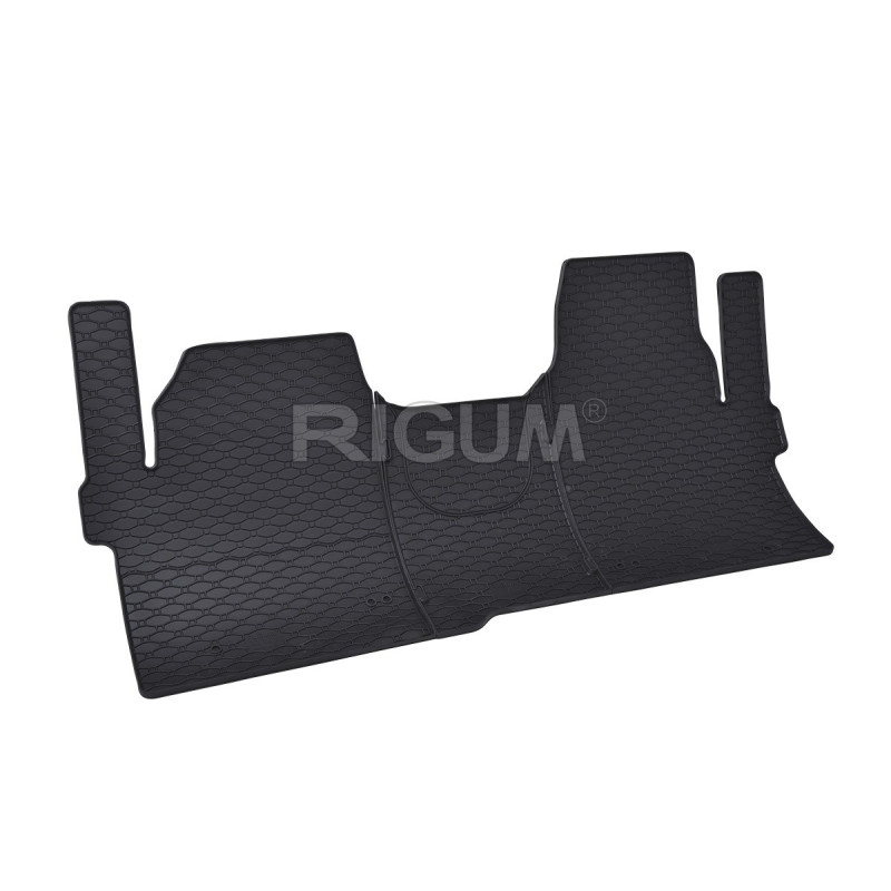 Gumijas auto paklāji VW T7 TRANSP./VW T7 CARAW. (3s.) (2025-...) RIGUM, melni