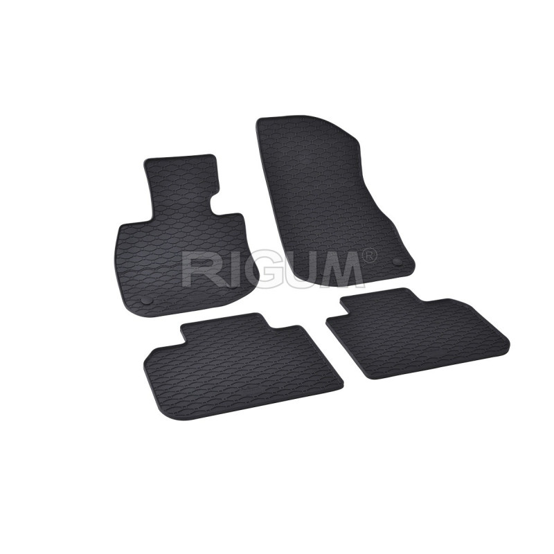 Gumijas auto paklāji BMW iX1 Electric (2022-...) RIGUM, melni