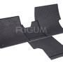Gumijas auto paklāji OPEL ZAFIRA LIFE (2 viet.) + tunelis (2020-...) RIGUM, melni