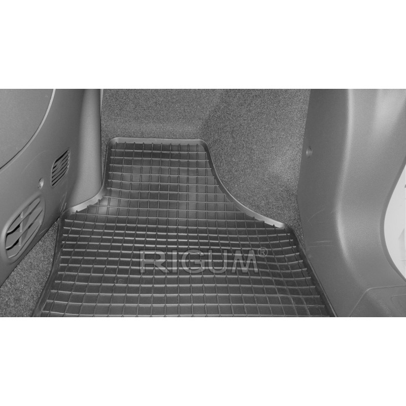 Gumijas auto paklāji FIAT 500 (2008-...) RIGUM, melni