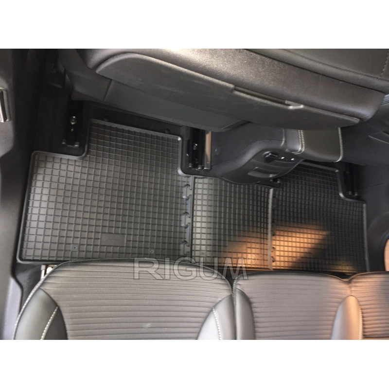 Gumijas auto paklāji RENAULT GRAND SCENIC (2016-...) RIGUM, melni
