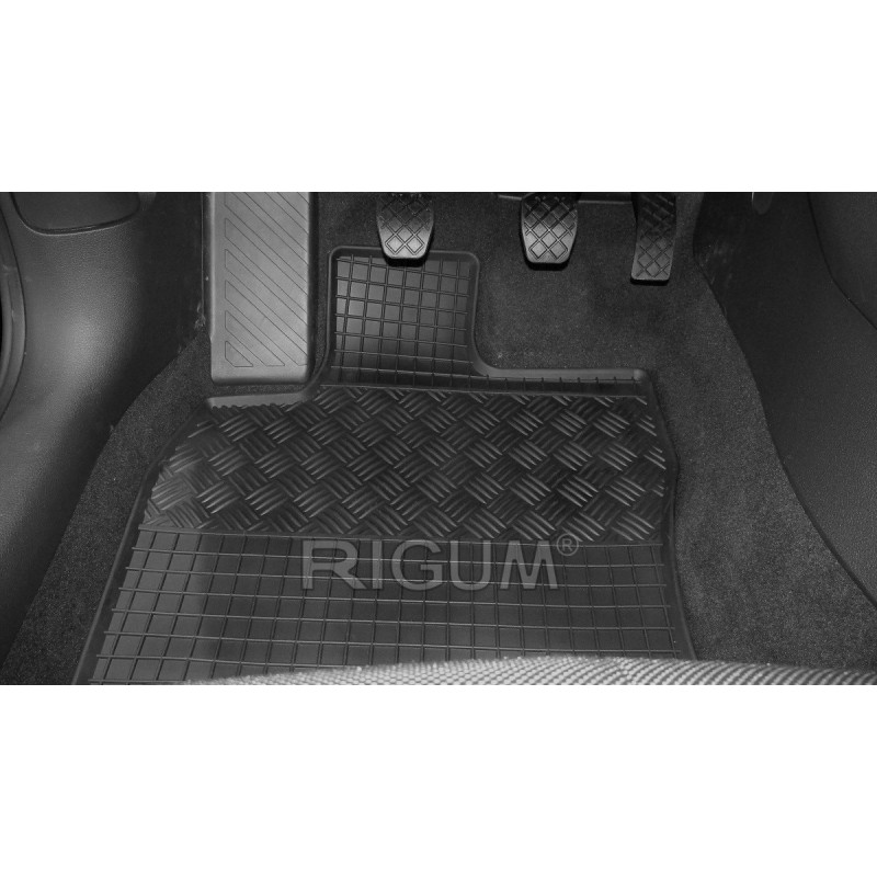Gumijas auto paklāji VOLKSWAGEN T-ROC (2017-...) RIGUM, melni