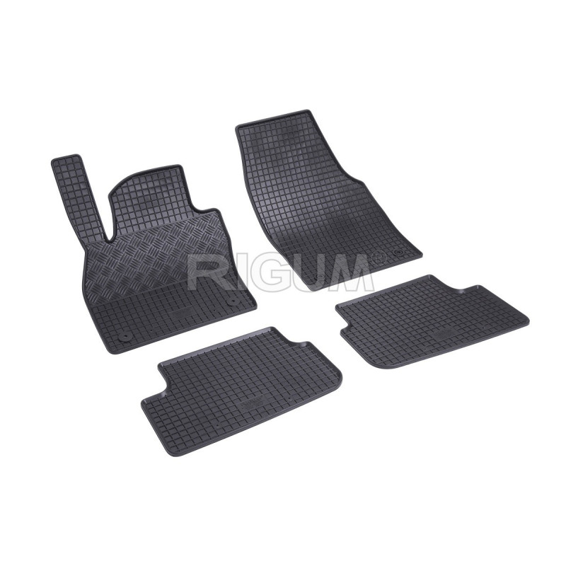 Rubber Car Mats VOLKSWAGEN POLO (2017-...) RIGUM, Black