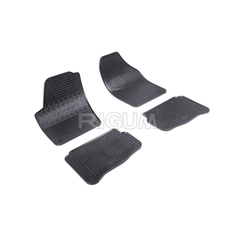 Rubber Car Mats VOLKSWAGEN FOX (2005-...) RIGUM, Black
