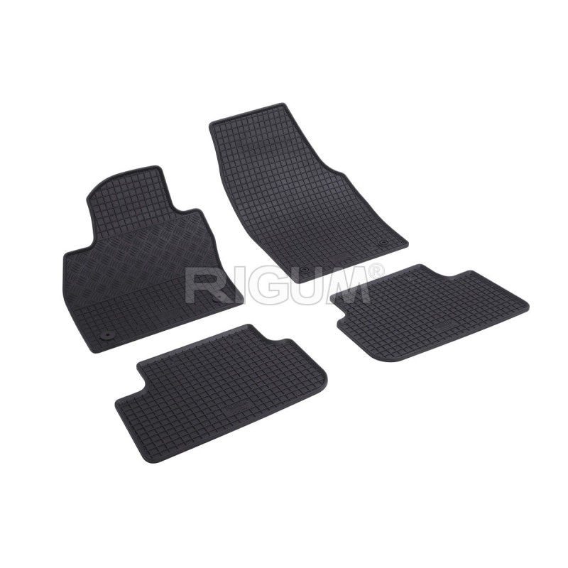 Rubber Car Mats VOLKSWAGEN T-CROSS (2019-...) RIGUM, Black