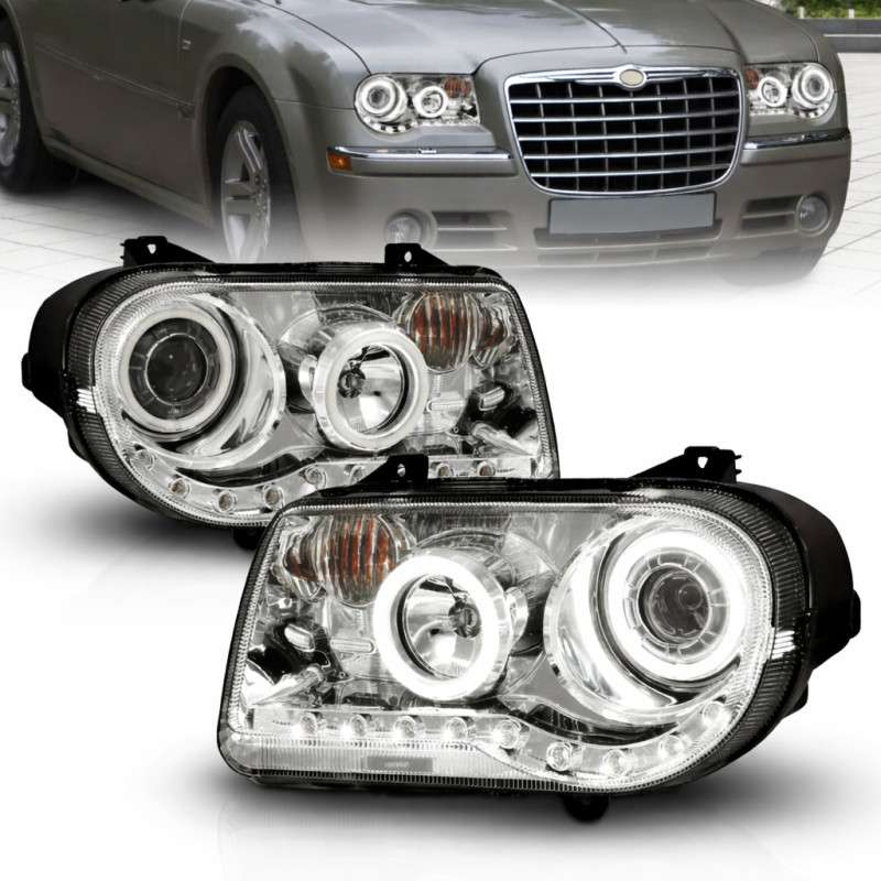 Chrysler 300C (05-10) CCFL lukturi, hromēti