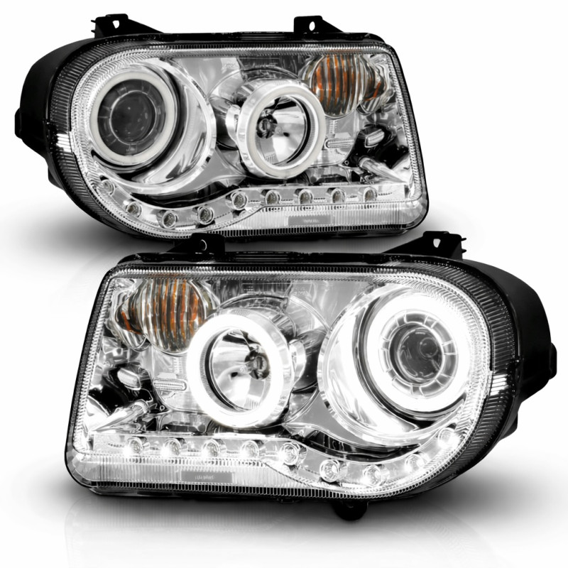 Chrysler 300C (05-10) CCFL lukturi, hromēti
