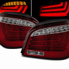 BMW e60 (07-09) LCI LED aizmugurējie lukturi, sarkani/hromēti 3