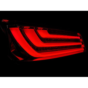 BMW e60 (03-07) LED aizmugurējie lukturi, sarkani/hromēti 3