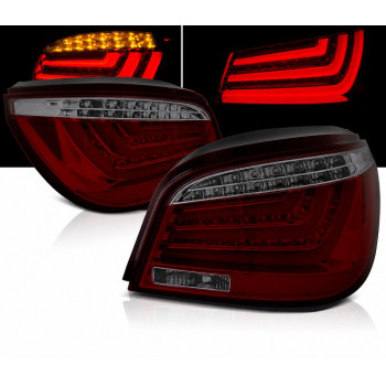 BMW e60 (03-07) LED aizmugurējie lukturi, sarkani/tonēti 3