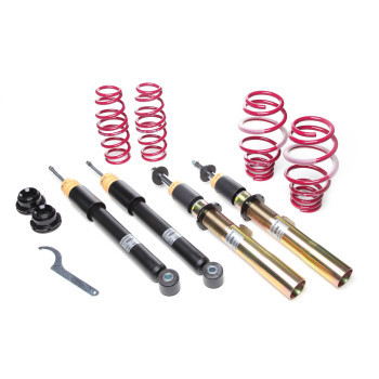 VW T5 / T6 / T6.1, with HA / V, tips 7HM,7HMA,7HC,7HCA,7HK,7J0,7HKX0, Only for cars with a front axle clamp fitting (01.2003 - ) Koiloveri ar regulējamu augstumu 35 - 65 / 30 - 65 mm, 968844