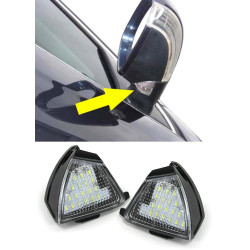 LED apgaismojums ārējos spoguļos