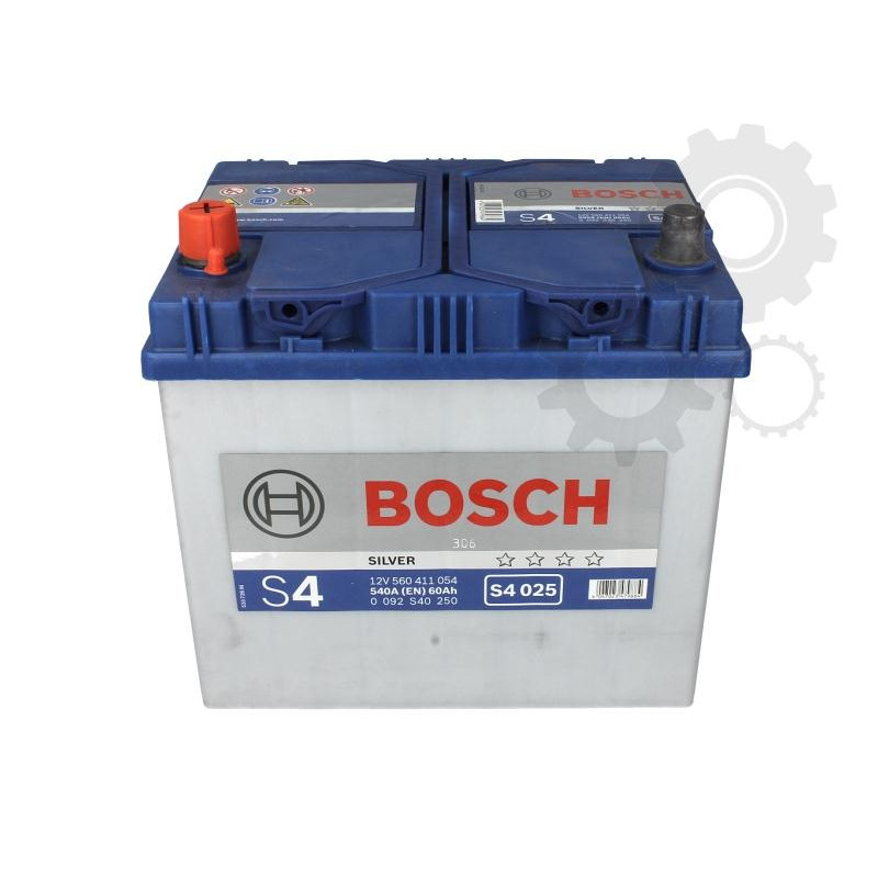 BOSCH Akumulators Silver S4 025 60Ah 540A L+, 0092S40250