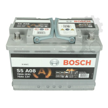 BOSCH Akumulators S5A 08 70Ah 760A start/stop AGM, 0092S5A080