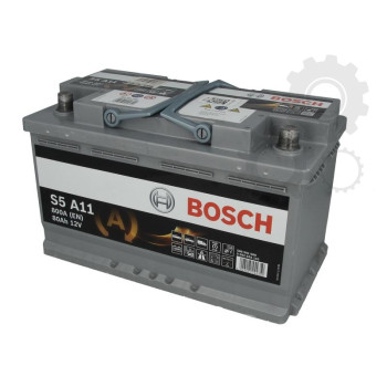 BOSCH Akumulators S5A 11 80Ah 800A start/stop AGM, 0092S5A110