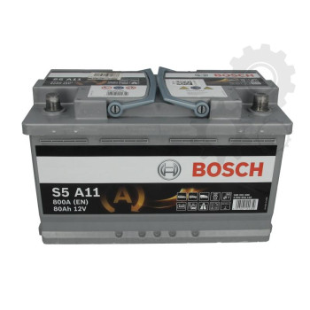 BOSCH Akumulators S5A 11 80Ah 800A start/stop AGM, 0092S5A110