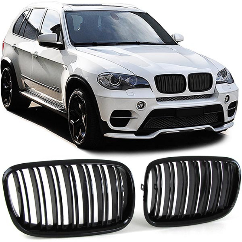 BMW X5 e70/X6 e71 (06-13) grill, M-style, glossy black
