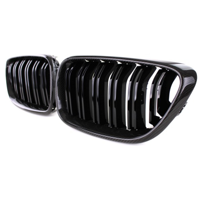 BMW f22/f23 (14-) grill, M-style, carbon
