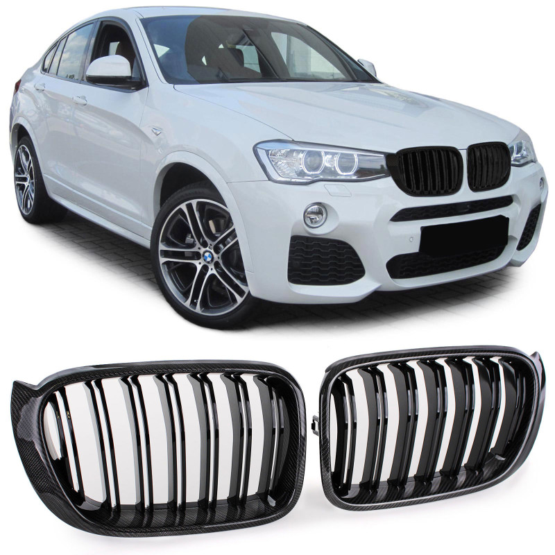 BMW X3 f25/X4 f26 (14-) grill, M-style, carbon