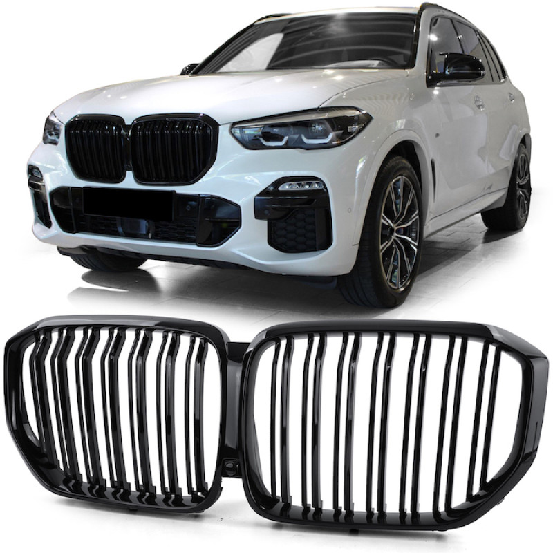 BMW X5 g05 (18-) grill, M-style, glossy black 