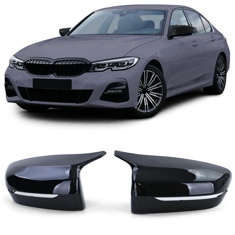 BMW M spoguļu uzlikas, glancēti melnas 2
