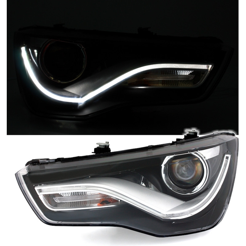 Audi A1 8X (10-) DRL lukturi, melni