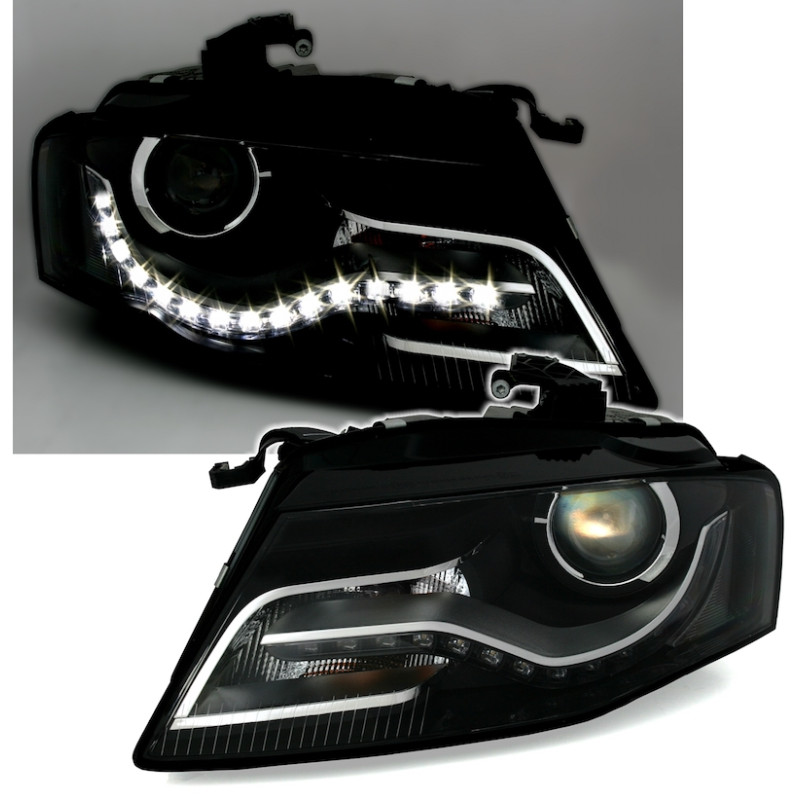 Audi A4 B8 (07-12) DRL lukturi, melni