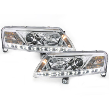 Audi A6 C6 (04-08) DRL lukturi, hromēti