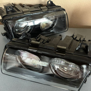 BMW e36 (91-99) L+R lukturi ar lēcām, melni