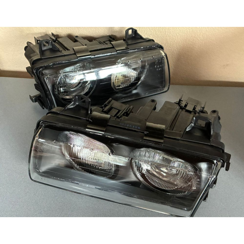 BMW e36 (91-99) L+R lukturi ar lēcām, melni