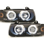 BMW e36 4D (91-98) CCFL lukturi, melni