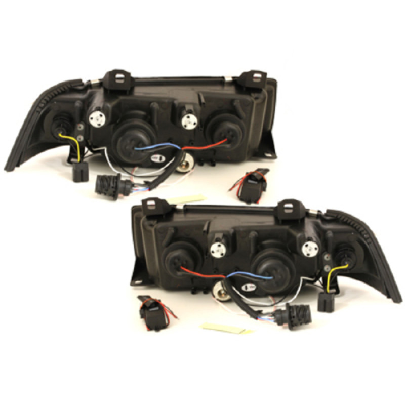 BMW e36 4D (91-98) CCFL lukturi, melni