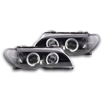 BMW e46 2D (03-06) CCFL lukturi, melni 2