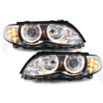 BMW e46 4D/5D (01-) lukturi, LED pagriezienu rādītāji, hromēti