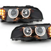 BMW e46 2D (03-06) lukturi, LED pagriezienu rādītāji, melni