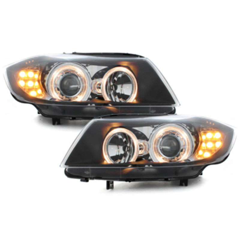 BMW e90/e91 (05-08) lukturi, LED pagriezienu rādītāji, melni