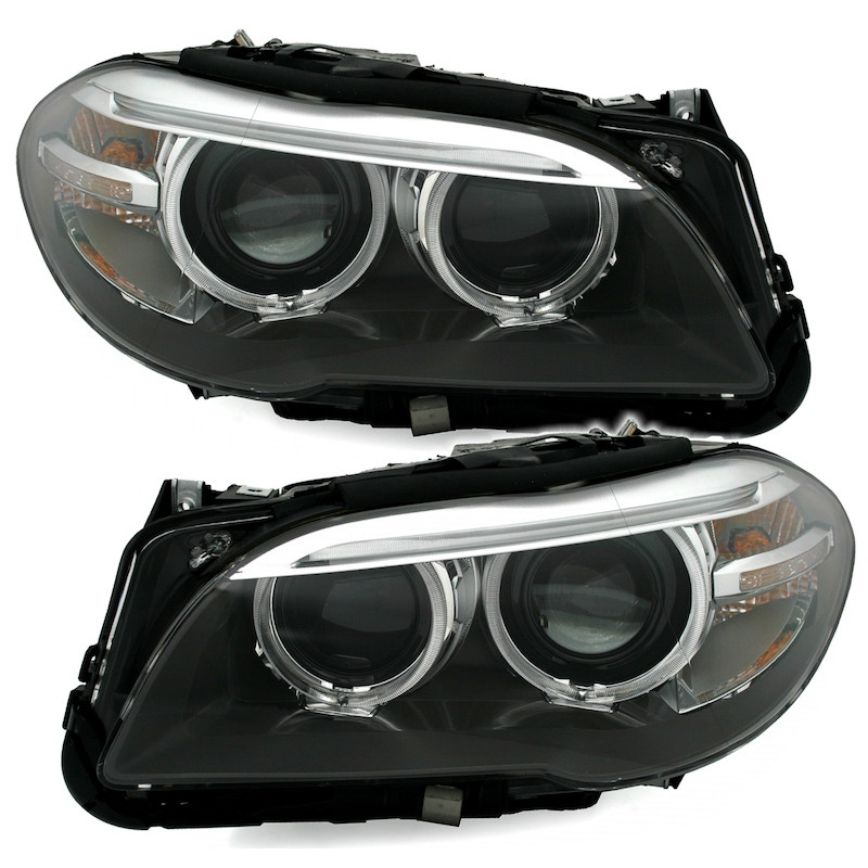 BMW f10/f11 (10-13) xenon, LCI-look lukturi, melni