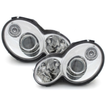 Mercedes c203 (01-08) headlights, chrome