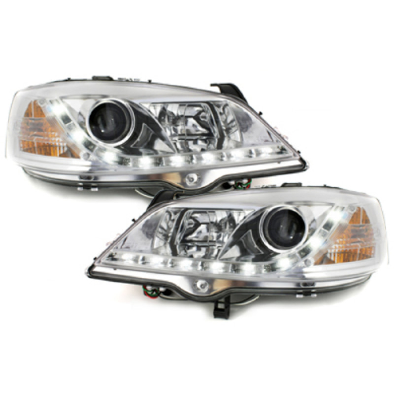 Opel Astra G (98-04) DRL lukturi, hromēti