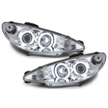Peugeot 206 (98-06) CCFL lukturi, hromēti