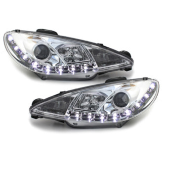 Peugeot 206 (98-06) DRL lukturi, hromēti