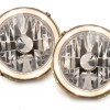 VW Golf (74-83) headlights with angel eyes, chrome