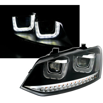 VW Polo 6R (09-) LED lukturi, melni