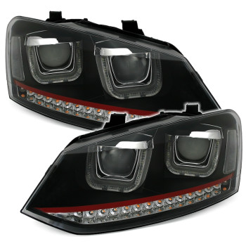 VW Polo 6R (09-) LED lukturi, GTI melni