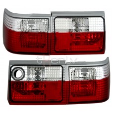 Audi 80 B3 (86-91), 80 B4 Avant (91-95) aizmugurējie lukturi, sarkani/hromēti